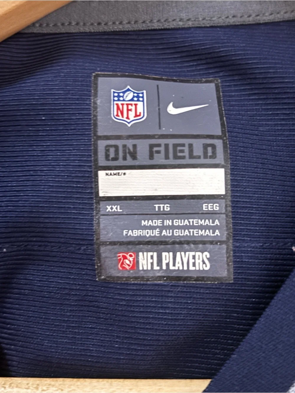 Nike Navy, White and Red Patriots #87 Football Jersey